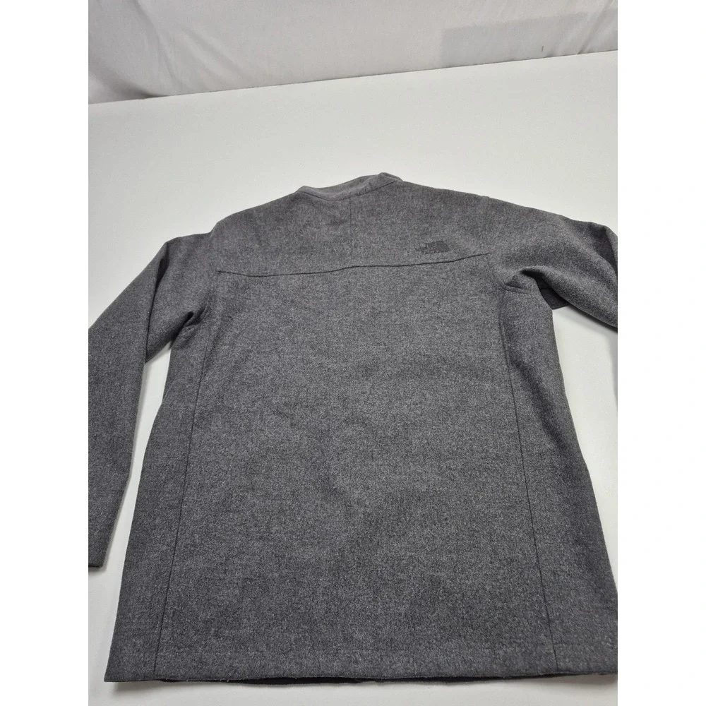 The North Face Jacket Mens L Gray Wool Fleece Full Zip Lined Windbreaker